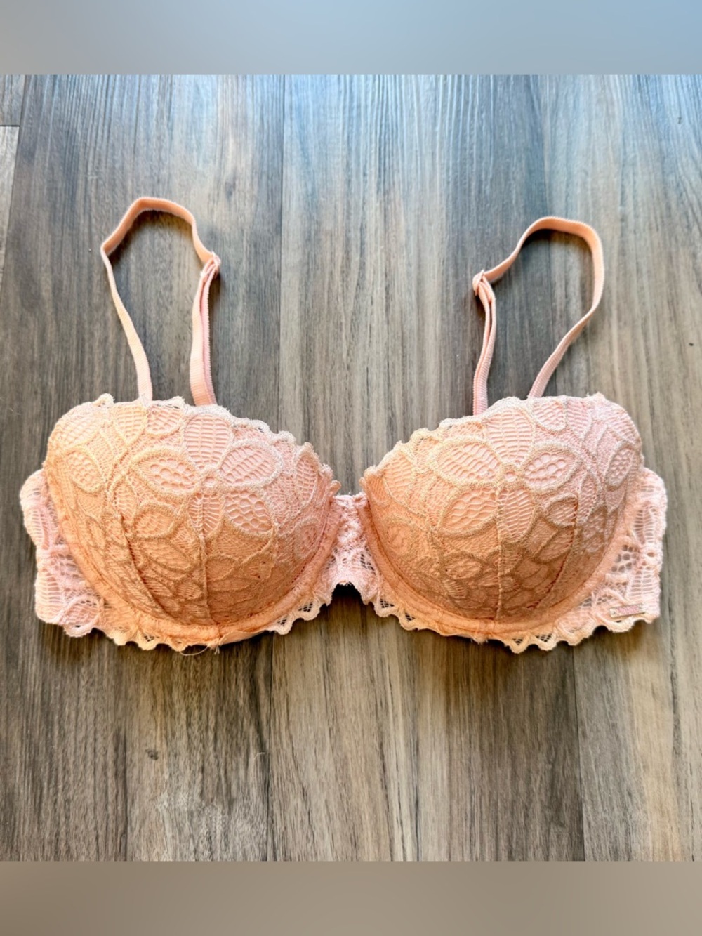 Victoria’s Secret PINK Lace Push-Up Balconette Bra Size 34C